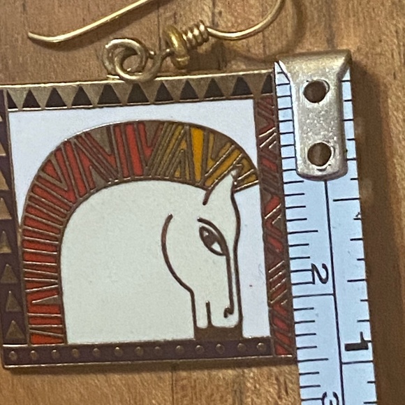 Vintage Laurel Burch “equus” horse image enamel earrings. - Picture 13 of 14